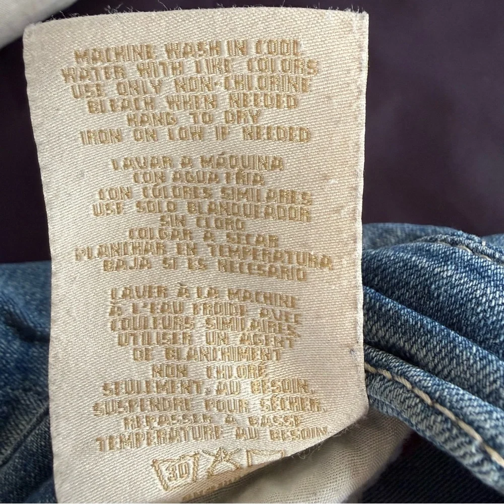 Seven7 Blue Denim Medium wash Relaxed Fit Boyfriend‎ Shorts-Size 8